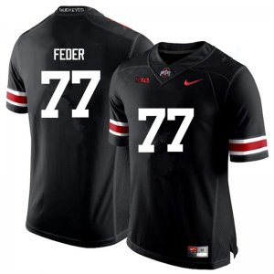 Men's Ohio State Buckeyes #77 Kevin Feder Black Nike NCAA College Football Jersey Super Deals MXT4844ZK